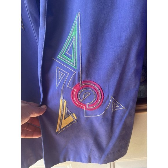 VTG City Girl Petites 3 Piece Skirt Vest Blazer Set Large 90s Neon Womens - Picture 9 of 16